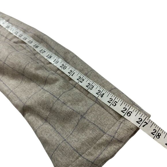 Khaki’s of Carmel Tan Window Pane Italian Wool Quilted Preppy Winter Jacket, 56/ - Picture 11 of 15